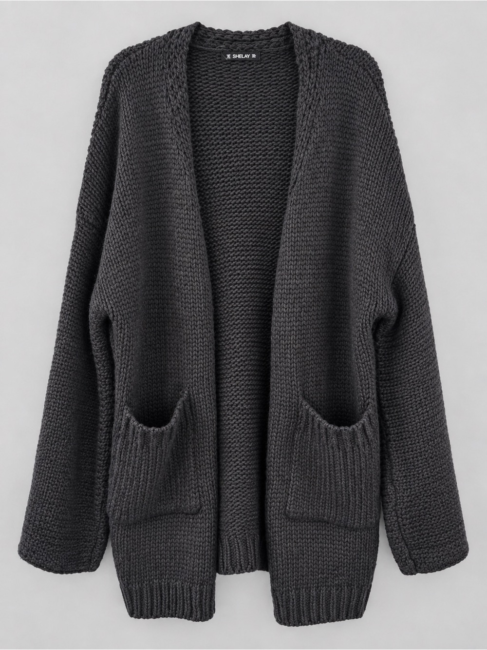 Sheilay Open-Front Chunky Knit Cardigan